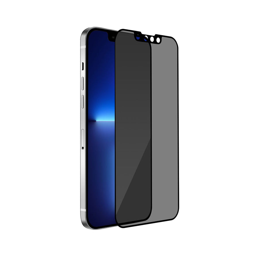 BAYKRON Premium Tempered Glass Privacy Screen Protector for iPhone® 13 Pro Max 6.7" - Edge to Edge Coverage and Antibacterial Protection