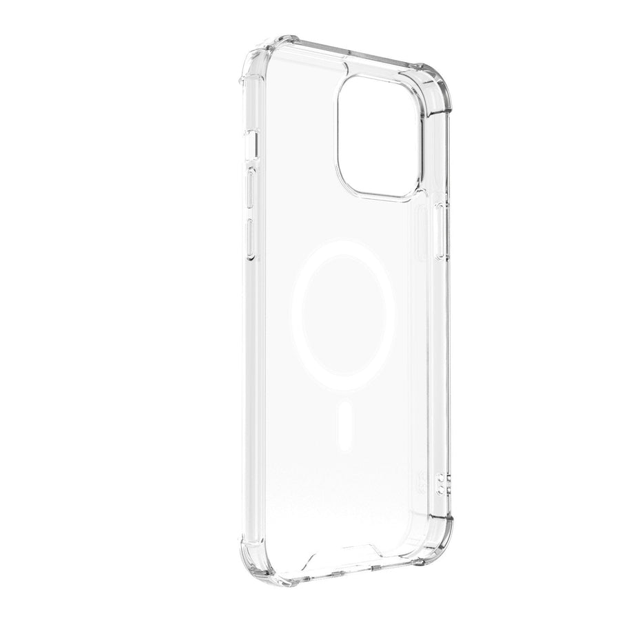 BAYKRON Premium Mag Case for iPhone® 13 Pro 6.1â€? with Deluxe Nylon Carry Strap - Shockproof and Anti-bacterial - Clear