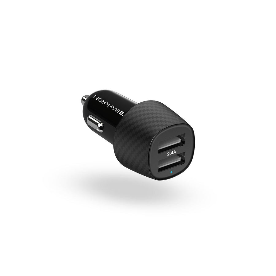 BAYKRON Smart 2.4A Car Charger With Dual USB Ports