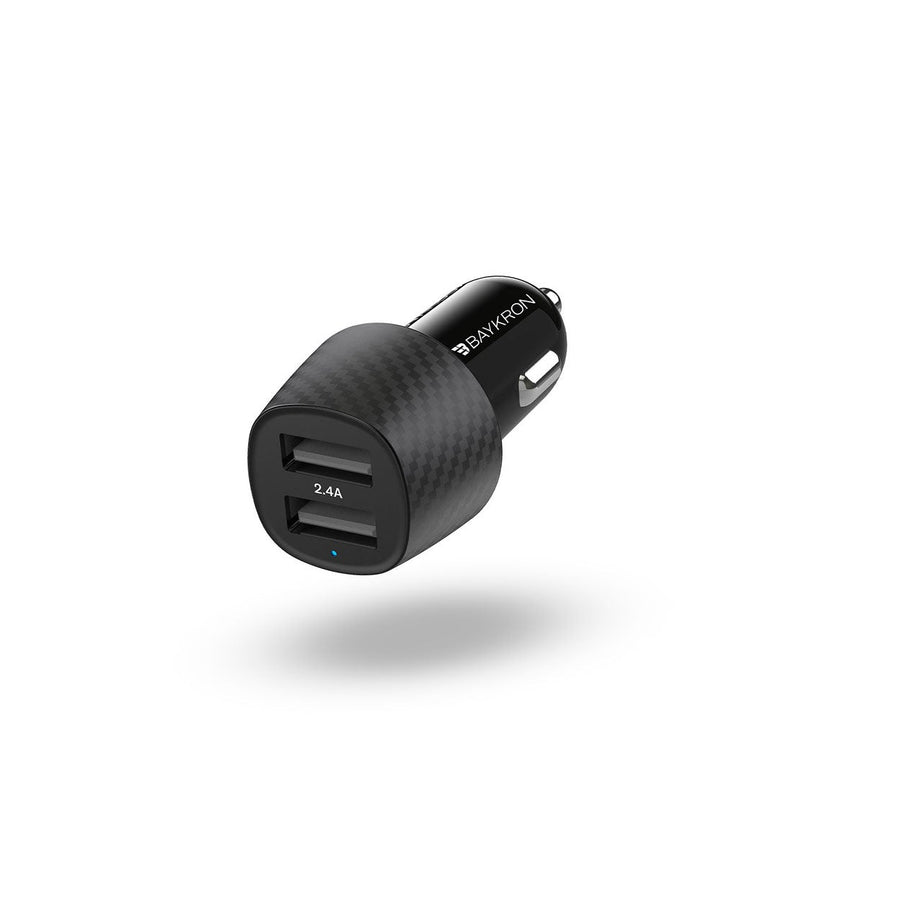 BAYKRON Smart 2.4A Car Charger With Dual USB Ports