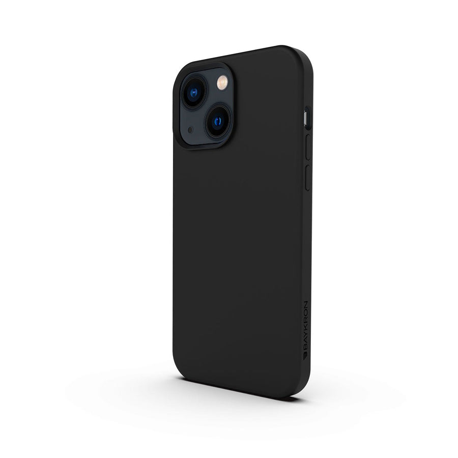 BAYKRON Premium Silicone Case for iPhone® 13 6.1" - Shockproof, Smooth Soft Touch Finish with Antibacterial Coating - Black