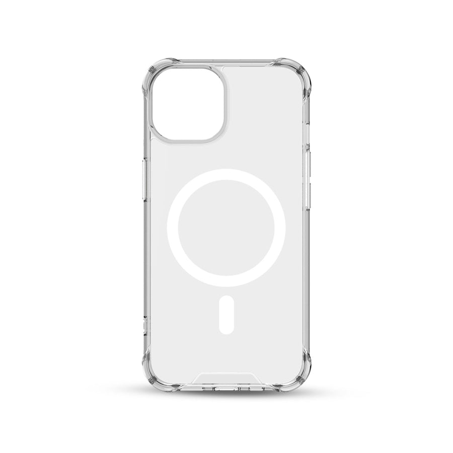 BAYKRON Premium Mag Case  for iPhone® 14 6.1" with Deluxe Nylon Carry Strap - Shockproof and Anti-bacterial - Clear