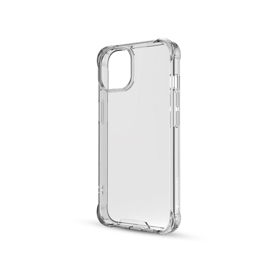 BAYKRON Premium Tough Case for iPhone® 14 6.1” with Deluxe Nylon Carry Strap - Shockproof and Antibacterial - Clear