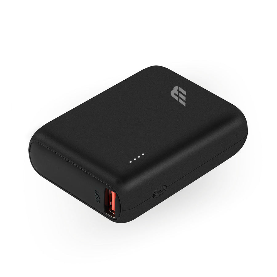 BAYKRON Compact Power Bank 10000 mAh, USB-C PD 20W and QC 3.0 ports  - Black