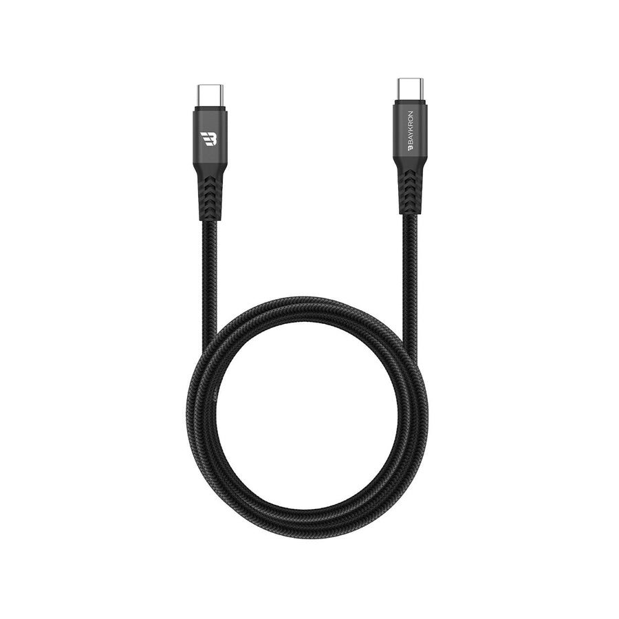 BAYKRON Premium 1.2M USB-C to USB-C, Charge and Sync with Ultra Durable Bullet-Proof Aramid Fiber Exterior