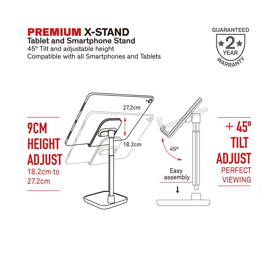 BAYKRON X-STAND for Tablet and Smartphones - Black